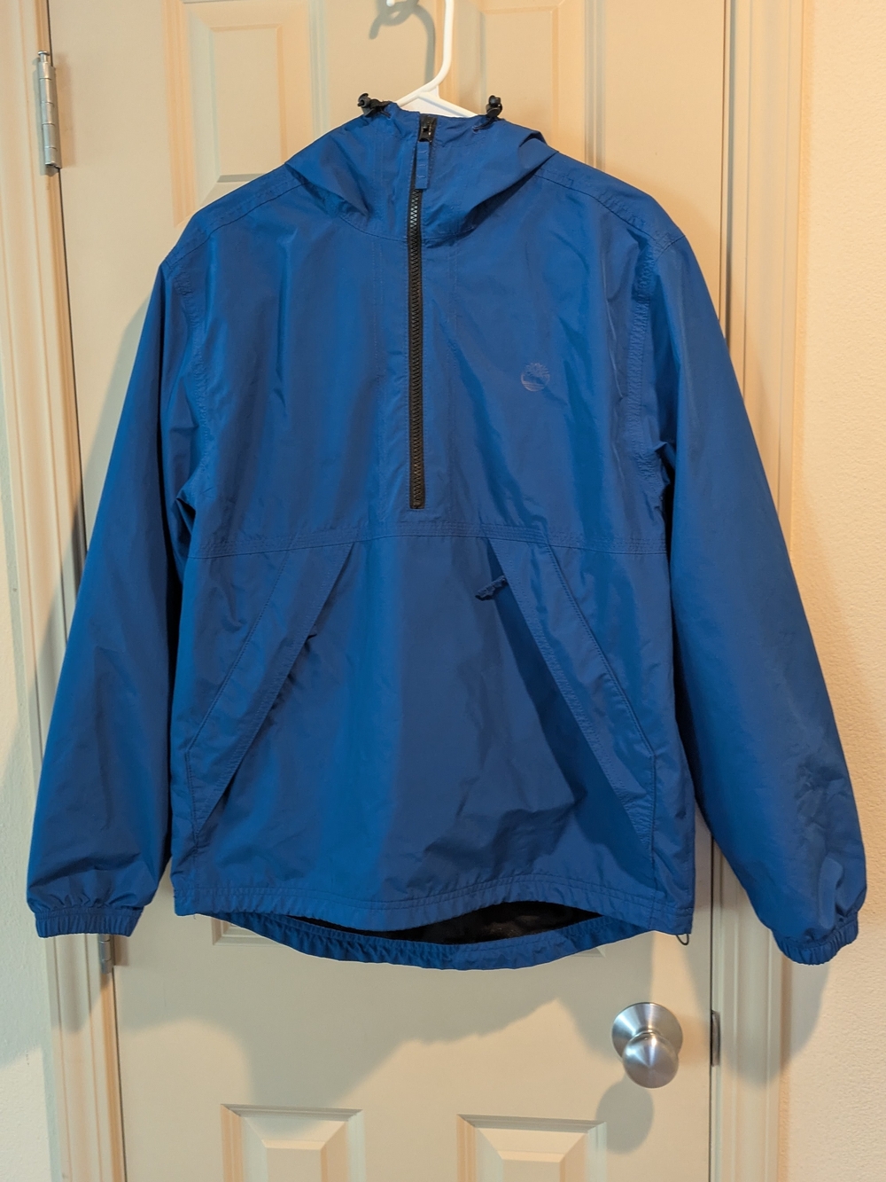 Timberland Waterproof Anorak Pullover Jacket Blue Hood